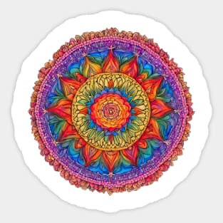 Beautiful mandala with LGBT colors Sticker